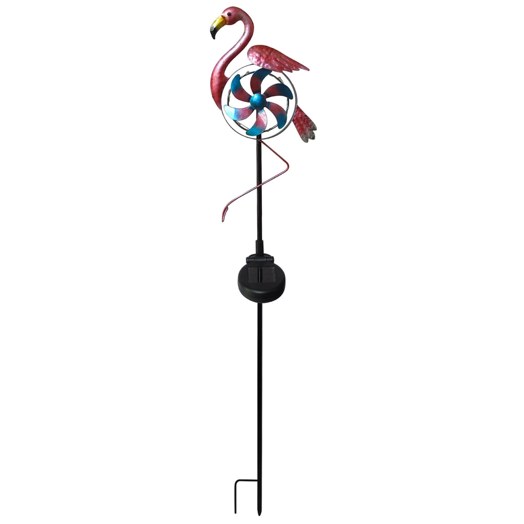 Santa's Workshop 33" Solar Flamingo Windmill